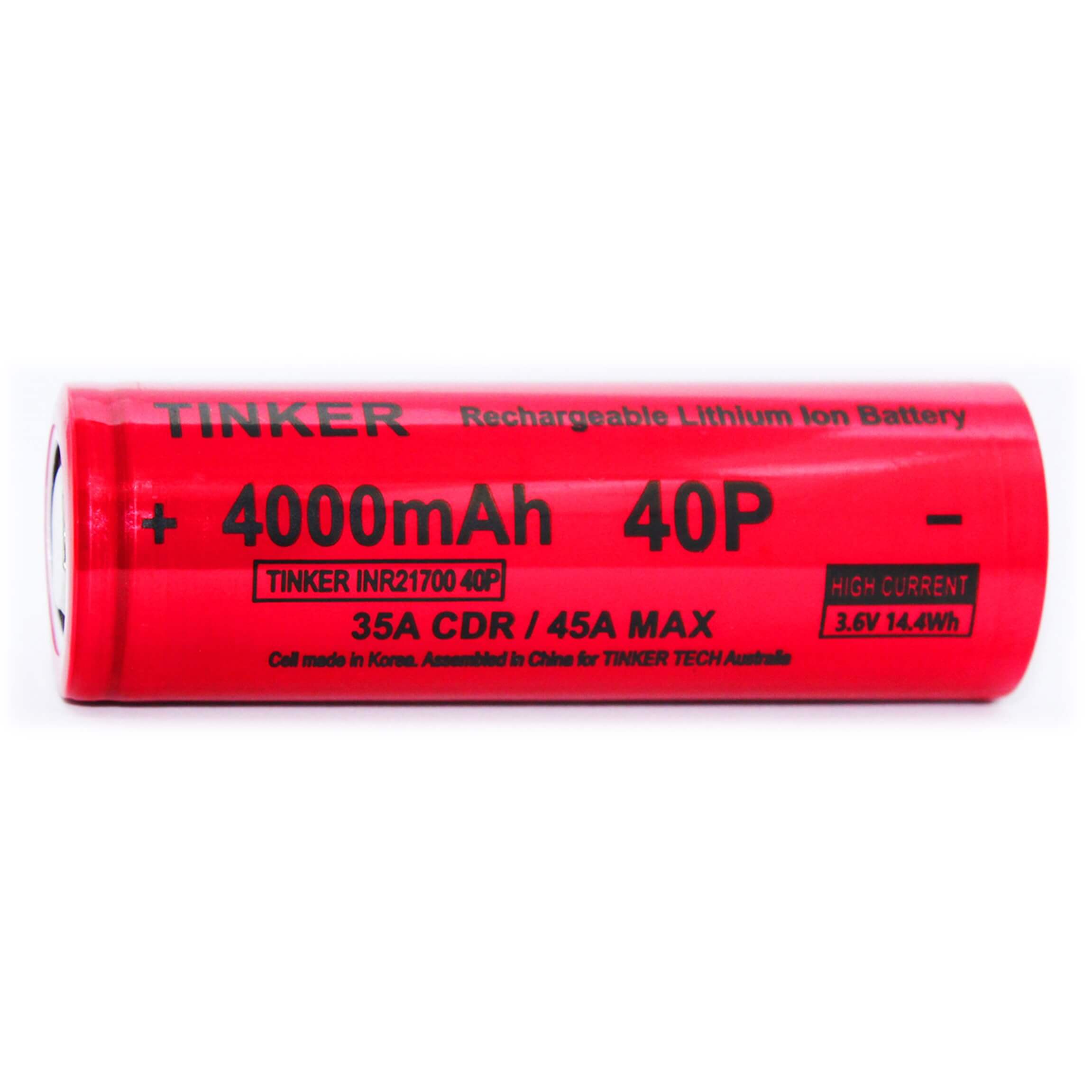 Tinker 40P 21700 4000mAh 35A Battery