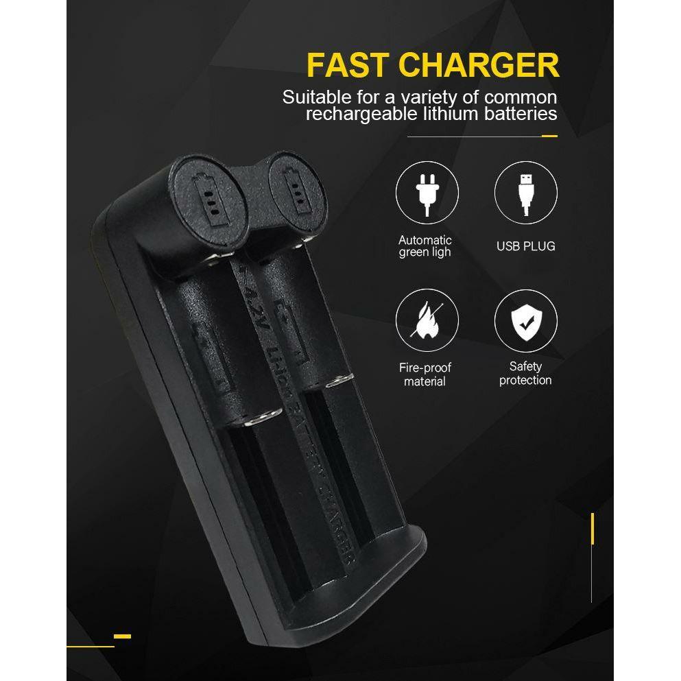 PUJIMAX UNIVERSAL USB 2 Slots Battery Charger - TinkerTech AU TinkerTech AU