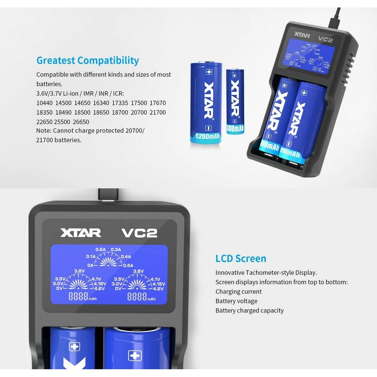 XTAR VC2 Charger - TinkerTech AU XTAR