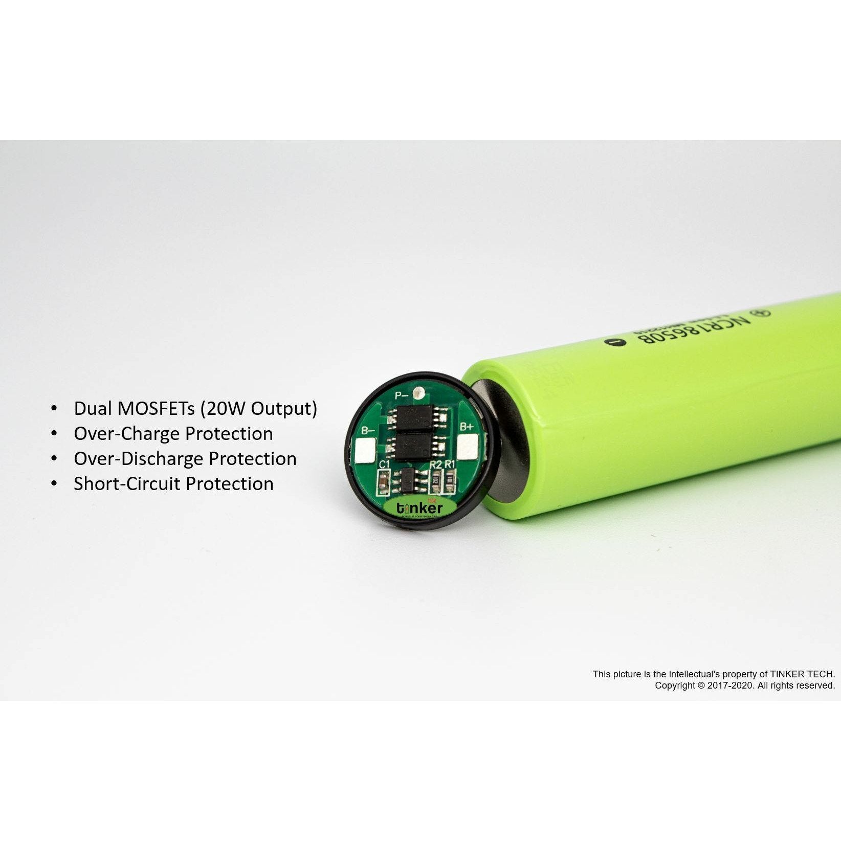 Panasonic NCR18650-B 3400mAh 10A Battery - Protected Button Top - TinkerTech AU Panasonic 18650 Protected