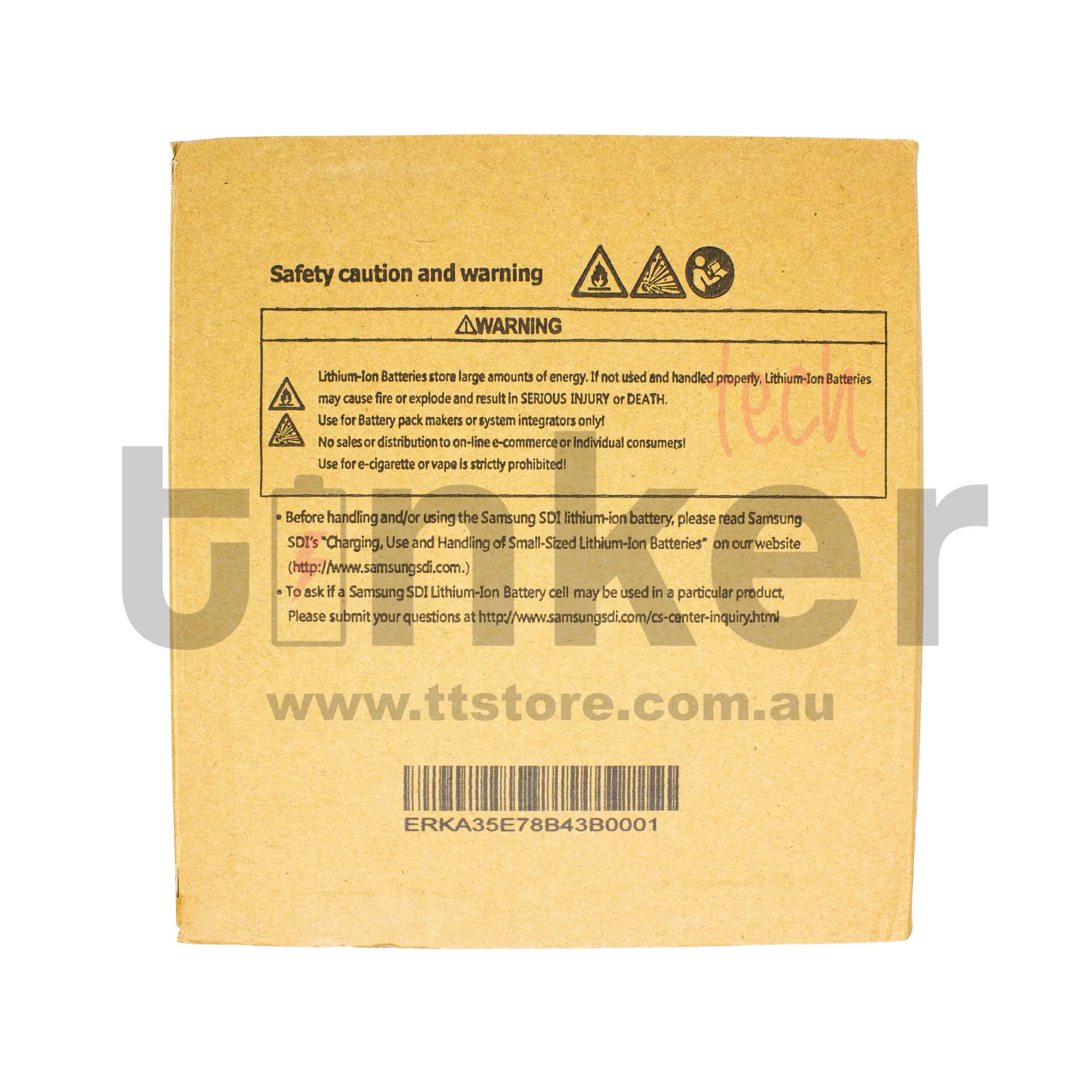 Samsung 30Q 18650 3000mAh 15A - Protected Button Top - TinkerTech AU Samsung 18650 Protected